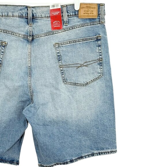 Levi Strauss Signature Men's Comfort Flex Blue Denim Shorts Sz 42 Inseam 10" NWT - Picture 4 of 14